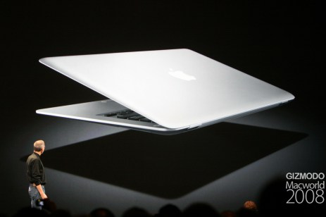 Steve Jobs presents the Macbook Air at Macworld 2008 in San Francisco, CA