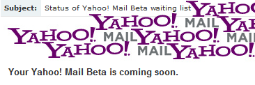 Yahoo! Mail Beta Invitation