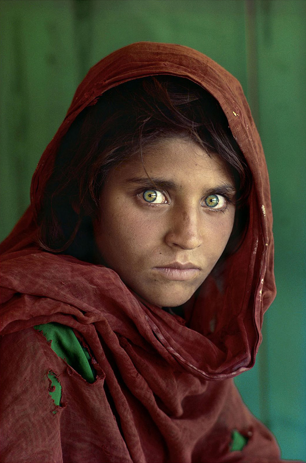 Sharbat Gula's 1984 portrait by Steve McCurry for National Geographic magazine.