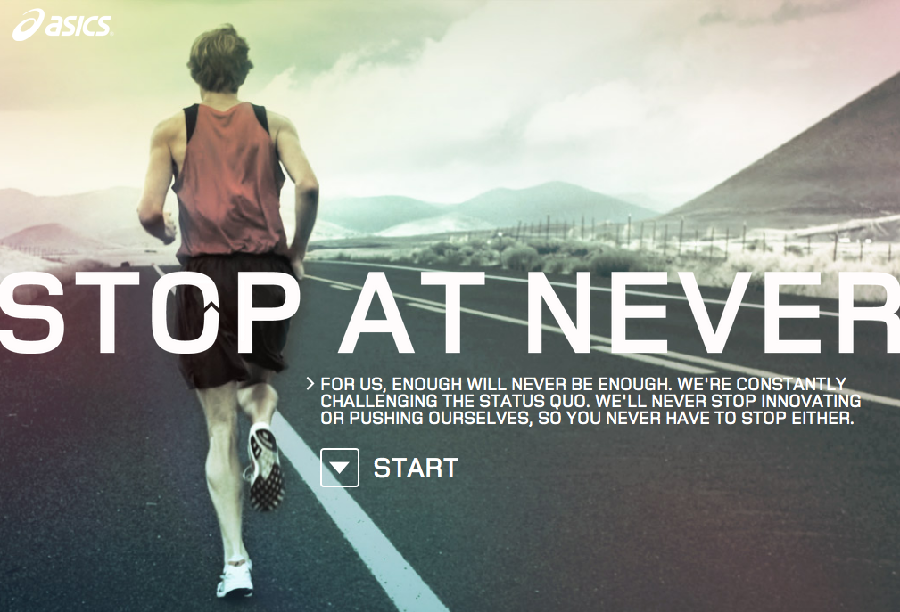 ASICS “Stop at Never” Campaign