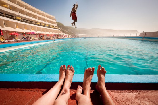 100 meter pool, Hotel Arribas. Praia Grande (near Sintra), Portugal.